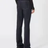 Slim-fit jeans with flared hems, midnightblue