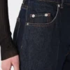 Slim-fit jeans with flared hems, midnightblue