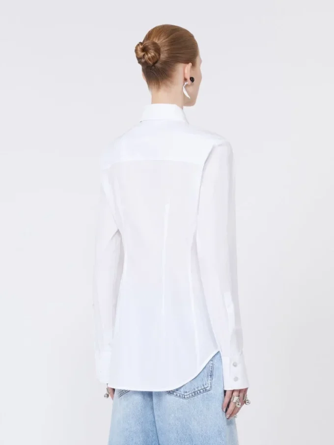 Slim-fit poplin shirt, optical white