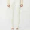 Slim-fit stretch cotton trousers, white