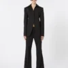 Slim-fit stretch gabardine blazer, black Slim-fit stretch gabardine blazer, black