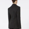 Slim-fit stretch gabardine blazer, black Slim-fit stretch gabardine blazer, black
