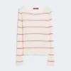 Slim-fit wool and silk sweater, white Slim-fit wool and silk sweater, white