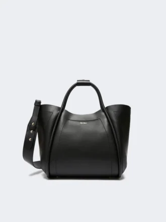 Small leather marine bag, black