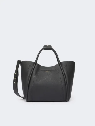 Small leather marine bag, black