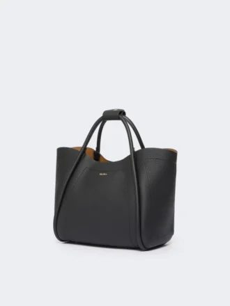 Small leather marine bag, black