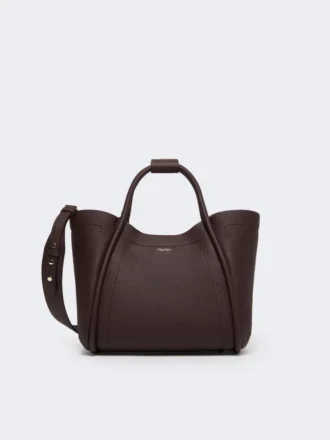 Small leather marine bag, bordeaux