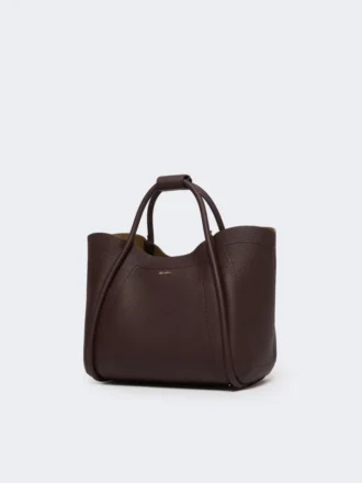 Small leather marine bag, bordeaux