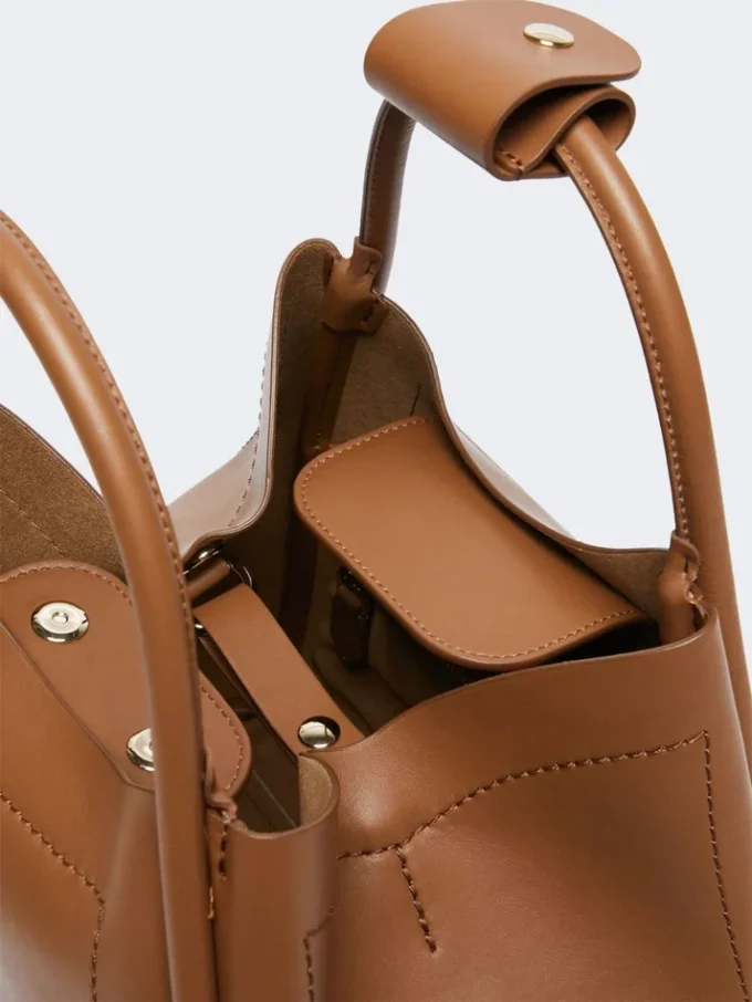Small leather marine bag, brown bronze Small leather marine bag, brown bronze