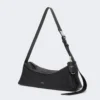 Small leather shoulder bag, black Small leather shoulder bag, black
