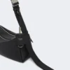 Small leather shoulder bag, black Small leather shoulder bag, black