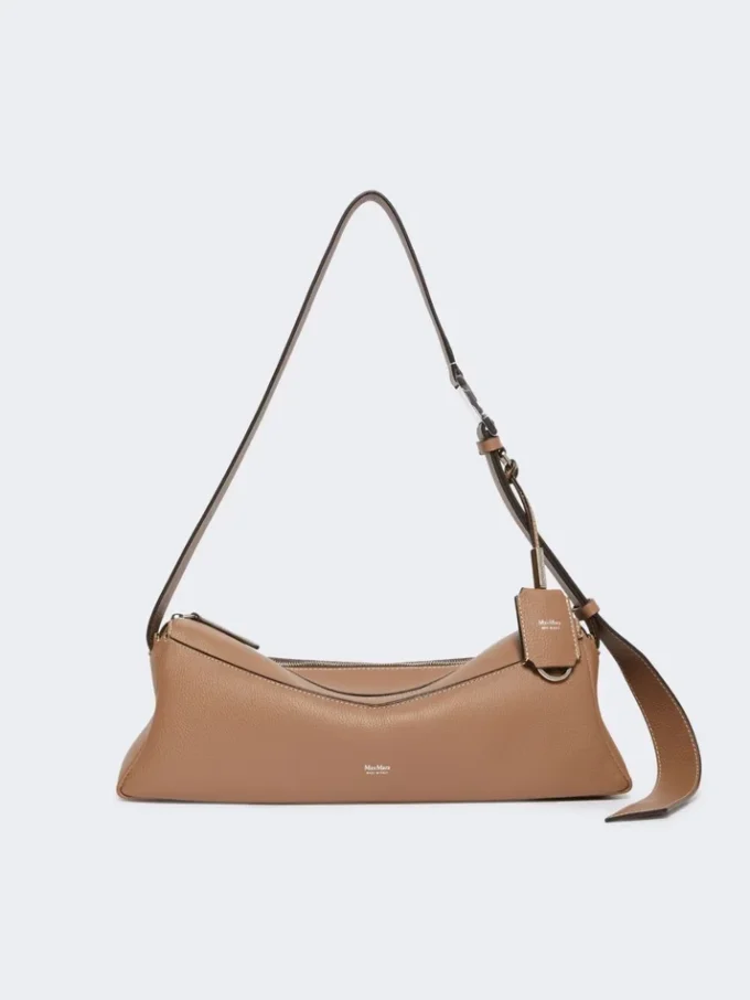 Small leather shoulder bag, brown Small leather shoulder bag, brown