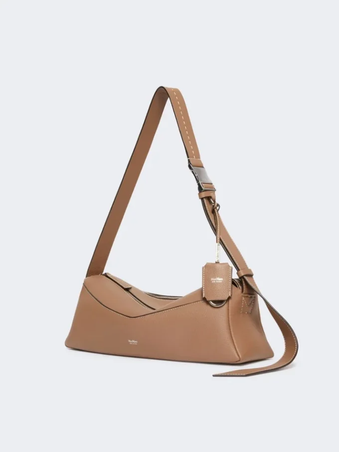 Small leather shoulder bag, brown Small leather shoulder bag, brown