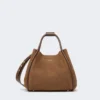 Small nubuck leather marine bag, dark brown