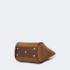 Small nubuck leather marine bag, dark brown