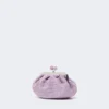 Small raffia-effect pasticcino bag, lilac