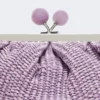 Small raffia-effect pasticcino bag, lilac
