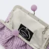 Small raffia-effect pasticcino bag, lilac