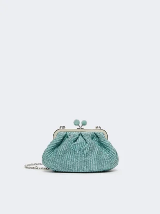 Small raffia-effect pasticcino bag, oil