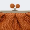Small raffia-effect pasticcino bag, salmon