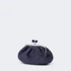 Small raffia-effect pasticcino bag, ultramarine