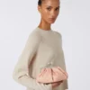 Small sheepskin pasticcino bag, antique rose