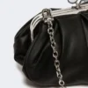 Small sheepskin pasticcino bag, black