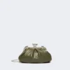 Small sheepskin pasticcino bag, dark green