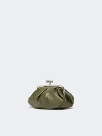 Small sheepskin pasticcino bag, dark green