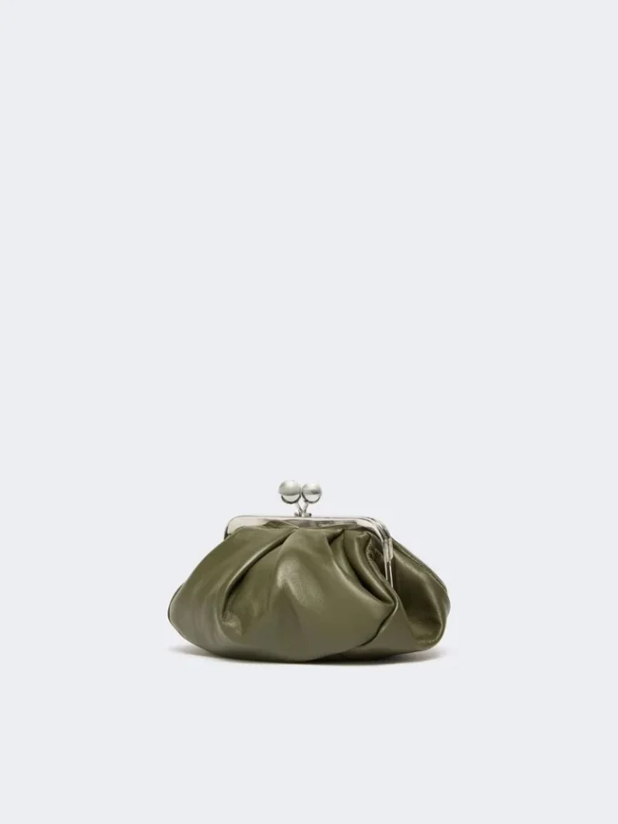 Small sheepskin pasticcino bag, dark green
