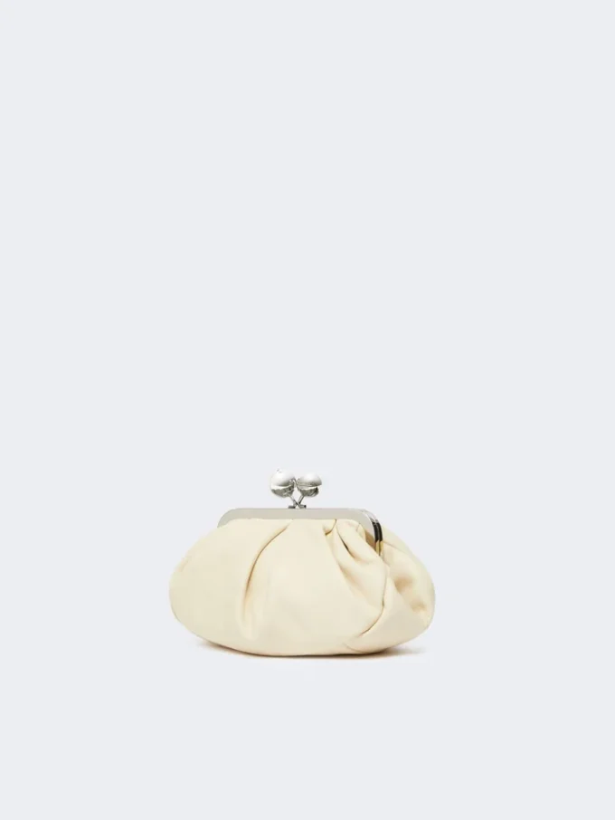 Small sheepskin pasticcino bag, ivory