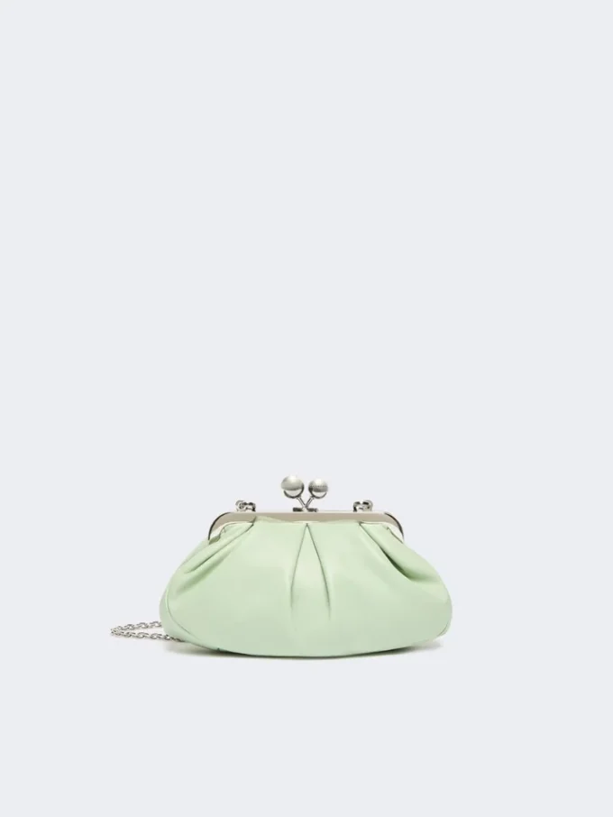 Small sheepskin pasticcino bag, pastel green