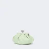 Small sheepskin pasticcino bag, pastel green