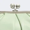 Small sheepskin pasticcino bag, pastel green