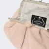 Small suede pasticcino bag, powder