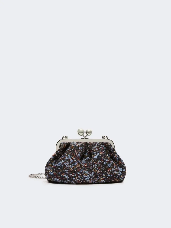 Small wool boucla pasticcino bag, avio