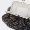 Small wool boucla pasticcino bag, avio