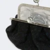 Small wool boucla pasticcino bag, black