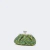 Small wool boucla pasticcino bag, green