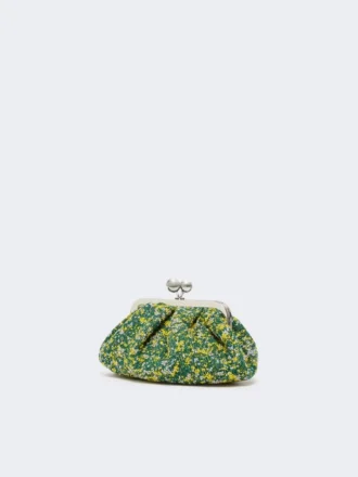 Small wool boucla pasticcino bag, green