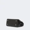 Smooth leather handbag, black