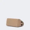 Smooth leather handbag, mud