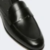 Smooth leather mule moccasins, black Smooth leather mule moccasins, black