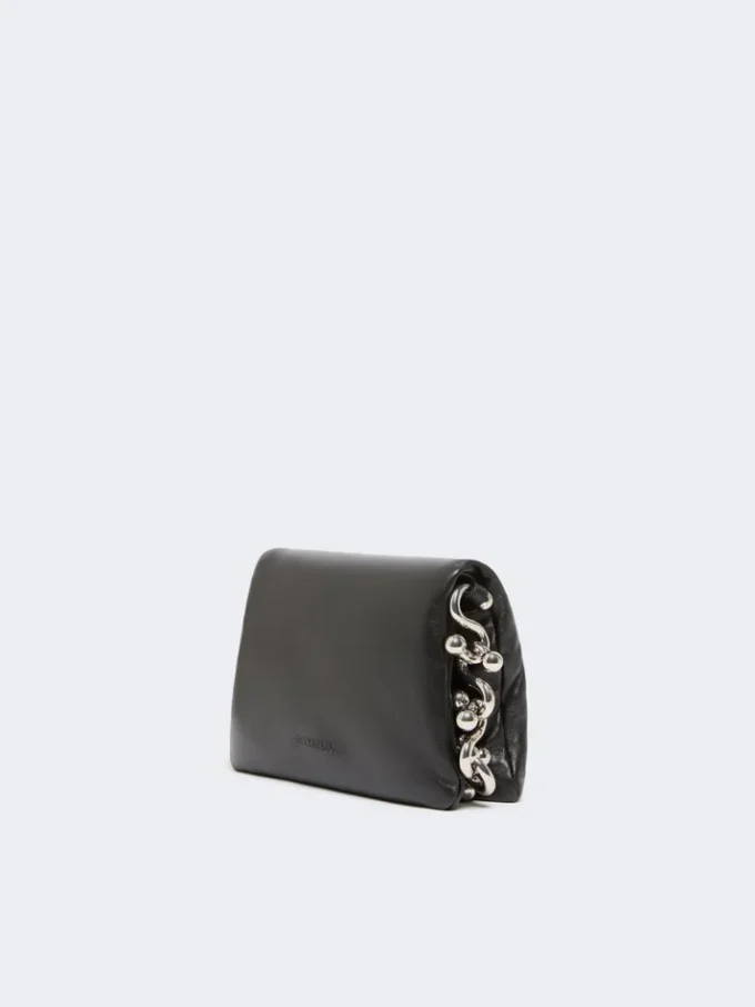 Soffy mini-bag in padded nappa leather, black