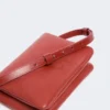 Soffy mini-bag in padded nappa leather, brick red