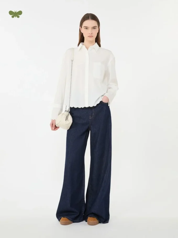 Soft cotton denim jeans, navy