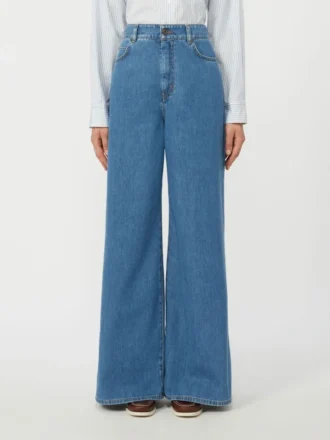 Soft cotton denim jeans, navy