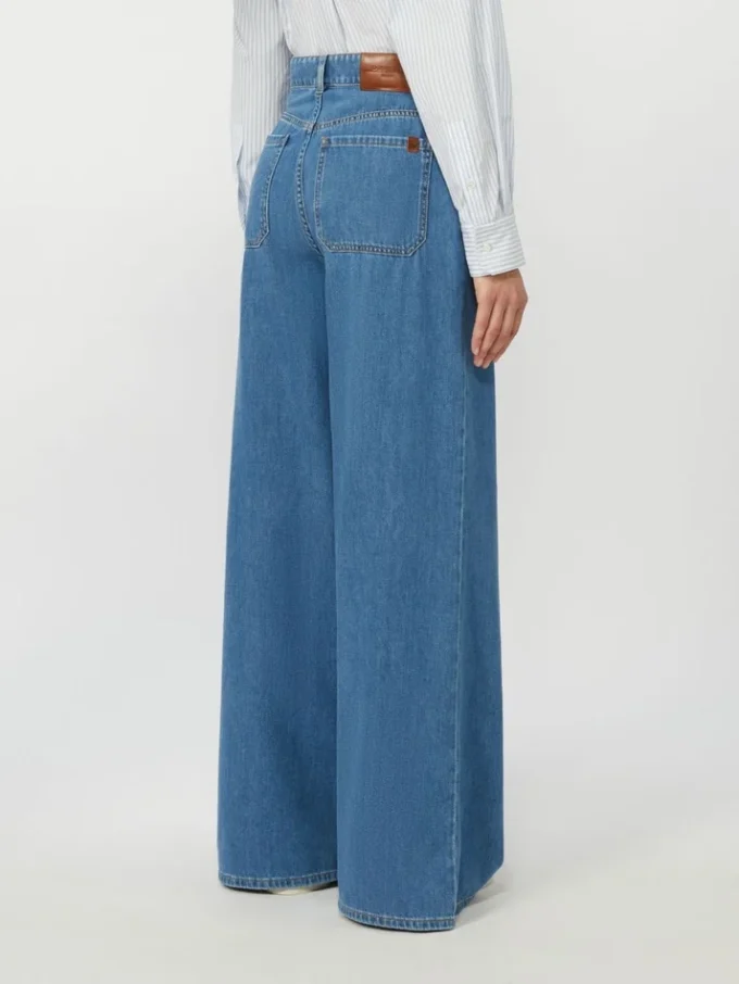 Soft cotton denim jeans, navy