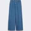 Soft cotton denim jeans, navy