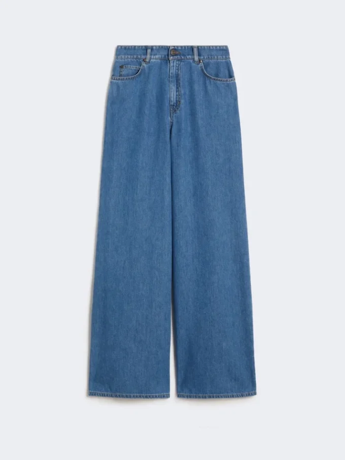 Soft cotton denim jeans, navy